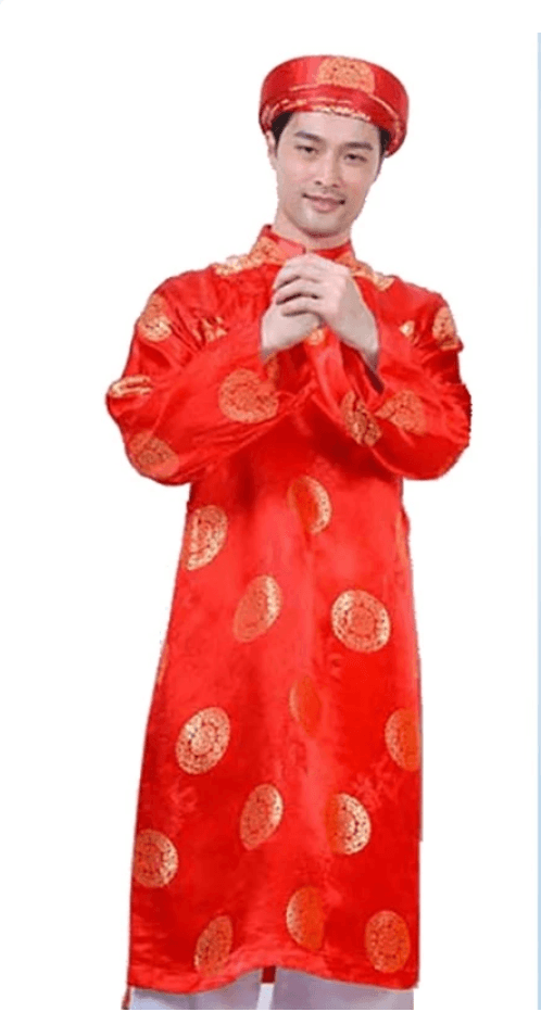 Áo dài Nam truyền thống & mấn Size S màu đỏ — photo 1 of 1
